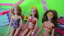 Barbie encontra amigas na Piscina da Barbie depois de Briga com Ken em Portugues [PARTE 2]