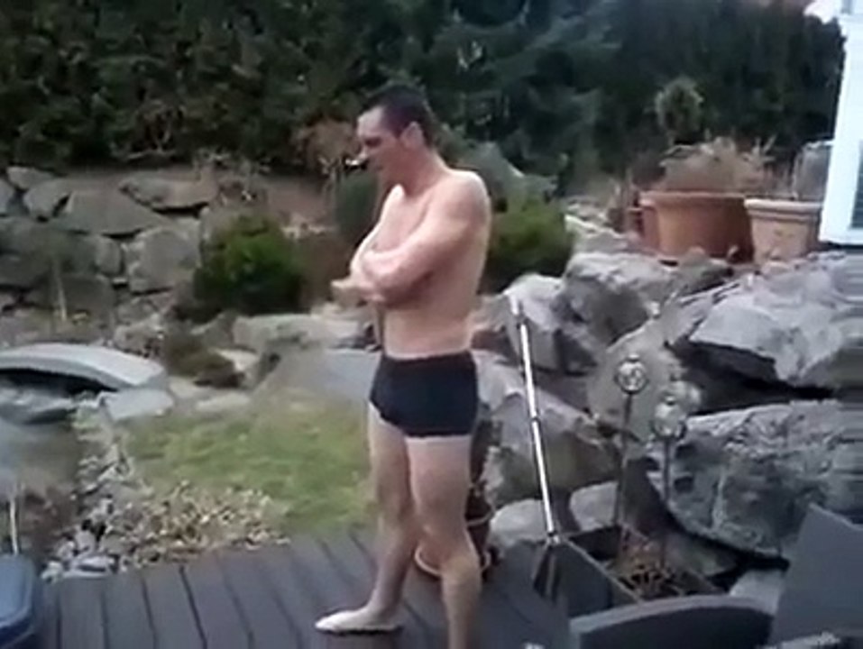 Good thing he didn't dive in head first...