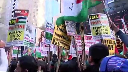 ABD’de binlerce kişi İsrail’i protesto etti