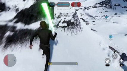 Quand Luke defonce un trooper sur un vaisseau dans STAR WARS Battlefront