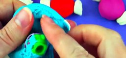 Play-Doh Candy Surprise Eggs Hello Kitty Smurfs Minnie Mouse Shopkins Disney Princess Toys FluffyJet