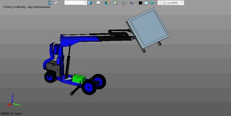 Praca robota do próżniowego montażu szyb i okien - symulacja