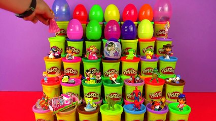 35 Surprise Eggs 60 Disney Figures Unboxing Lion King, Donald Duck, Princesses сюрпр�