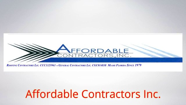 Miami Roofing Repairs - Affordable Contractors Inc. (305) 652-0300