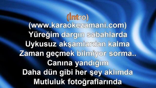 Murat Dalkılıç - Canına Yandığım - 2012 TÜRKÇE KARAOKE