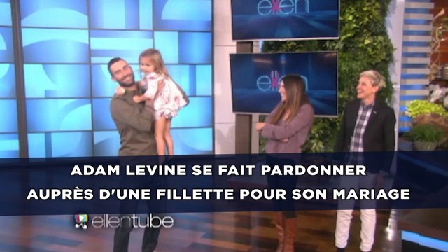 Adam Levine se fait pardonner auprès d'une fillette pour son mariage