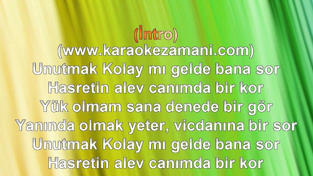 Murat Kurşun - Son Sözüm - 2005 TÜRKÇE KARAOKE