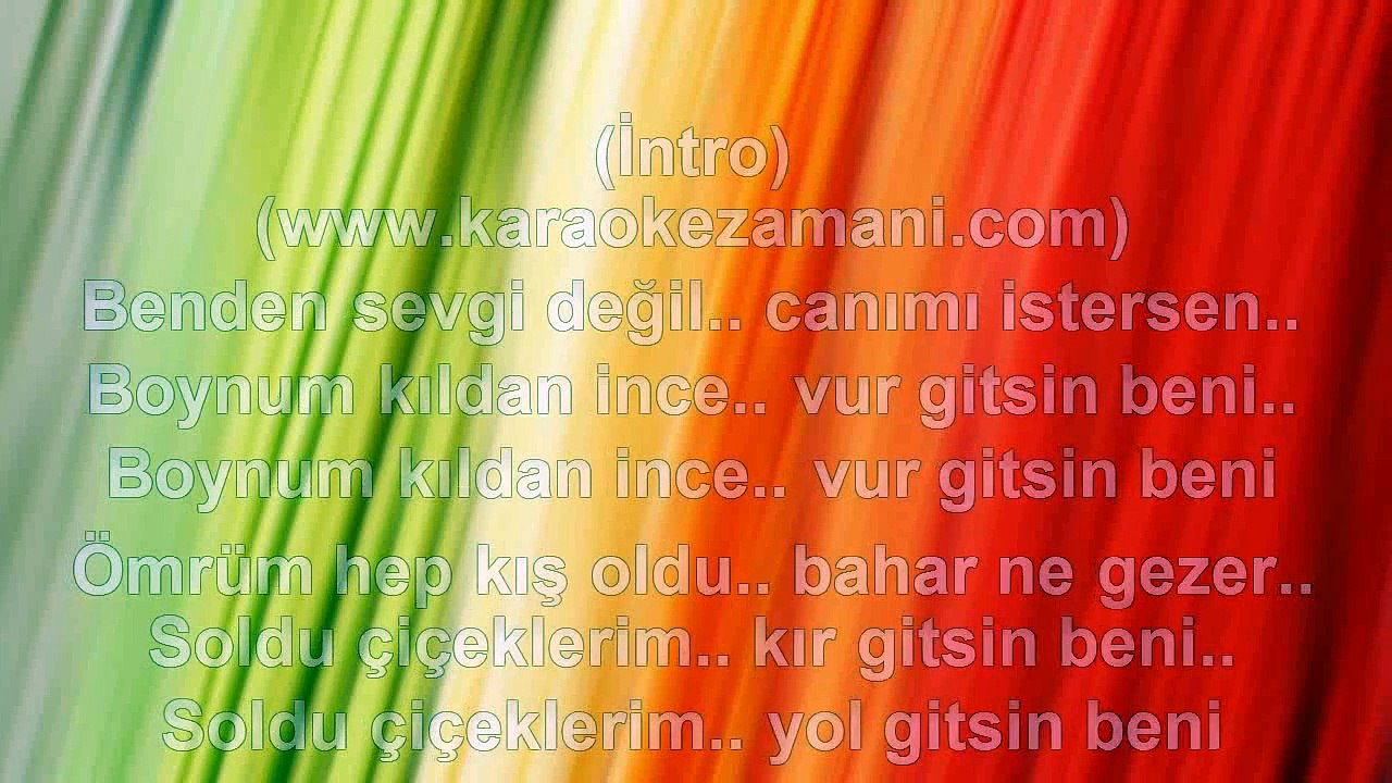 Murat Kurşun - Vur Gitsin Beni - 2011 TÜRKÇE KARAOKE