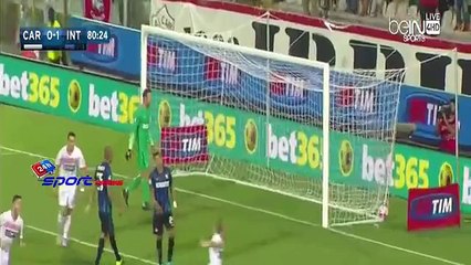 اهداف مباراة إنتر ميلان 2-1 كاربي الدوري الإيطالي 2015/8/30