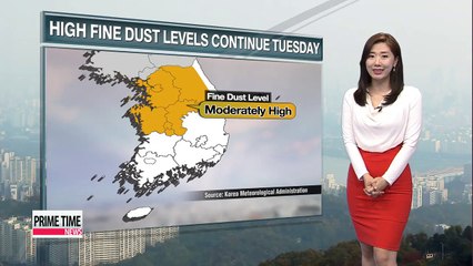 High fine dusts levels for western regions Tuesday