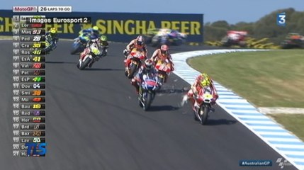 Un pilote de Moto GP percute une mouette - ZAPPING AUTO DU 19/10/2015