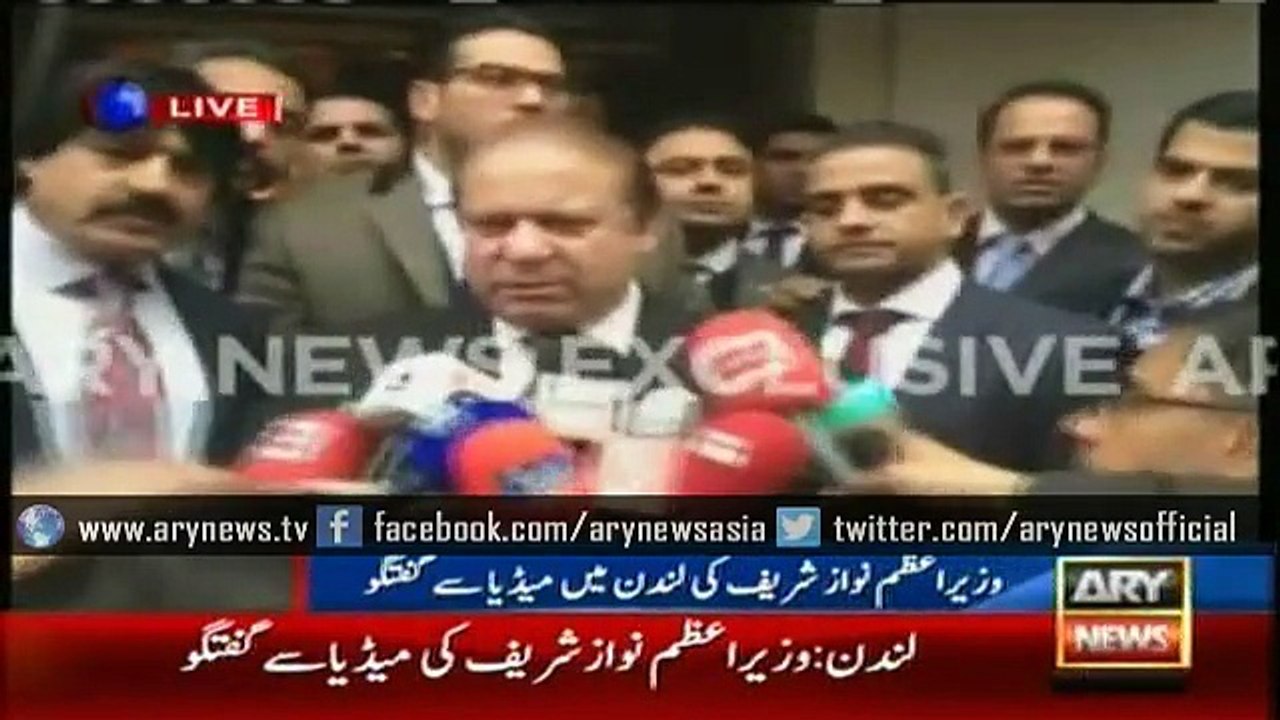 PM Nawaz Sharif Media Talk in London 19 October 2015