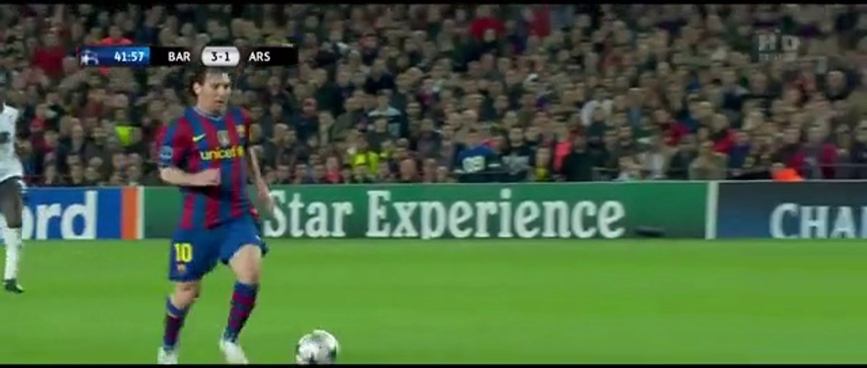 FC Barcelona 4-1 Arsenal CL 2009/10 quarterfinal Messi Super-Hattrick