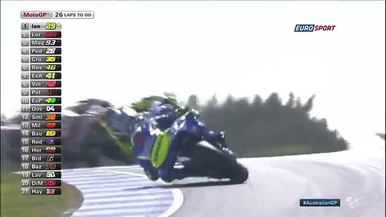 MotoGP el piloto Andrea Iannone golpea Gaviota en plena Carrera