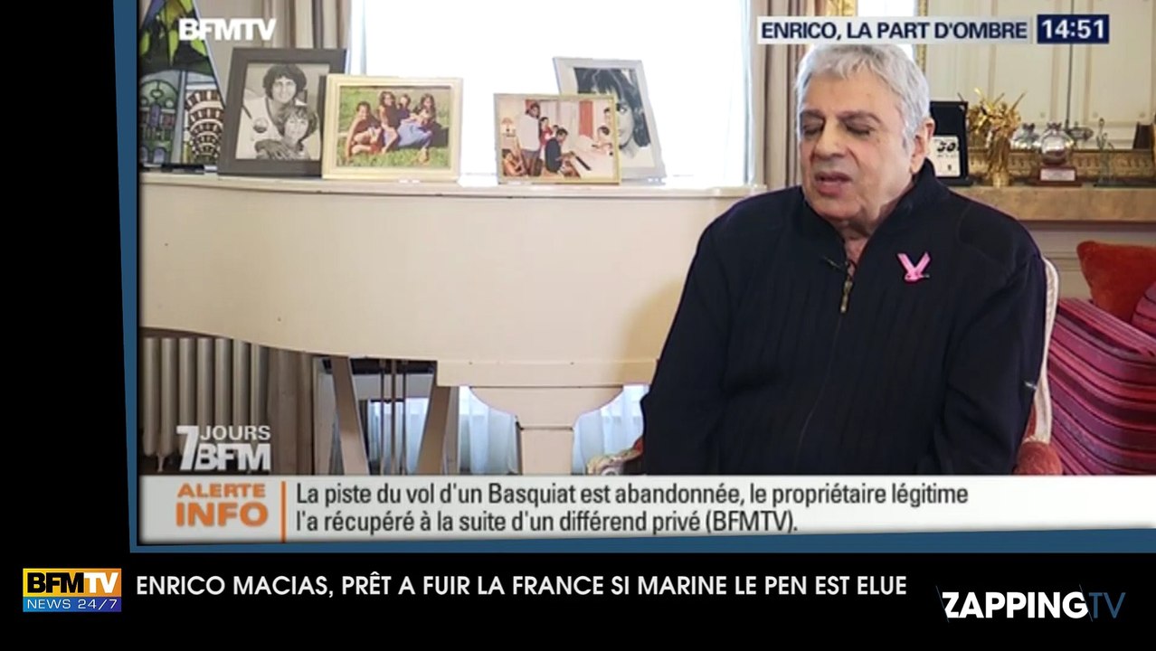 Enrico Macias, prêt à fuir la France si Marine Le Pen est élue en 2017