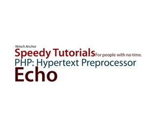 Speedy Tutorial PHP 02 Echo