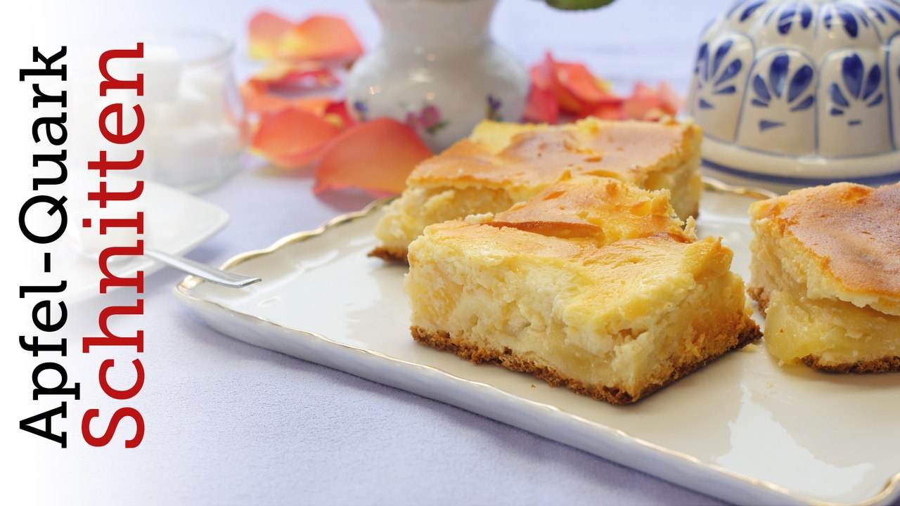 Rezept - Apfel-Quark-Schnitten (Red Kitchen - Folge 348)