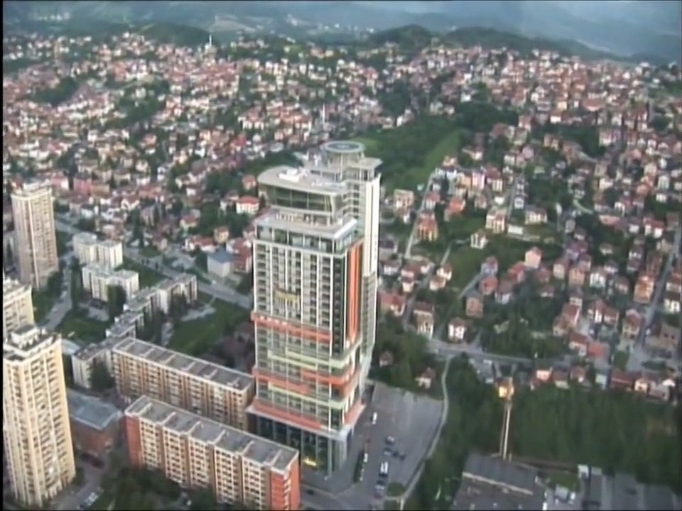 SARAJEVO FROM AIR - BOSMAL CITY CENTER SARAJEVO SARAYBOSNA