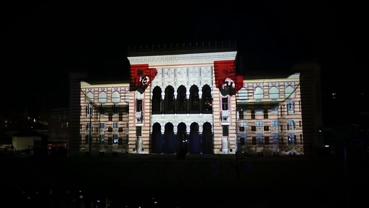 Spectacular 3D Projection Mapping - Vijećnica (City Hall) Sarajevo
