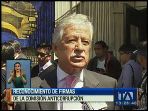 Realizan reconocimiento de firmas de la Comisión Anticorrupción