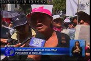 Incidentes y agresiones en protesta convocada por trabajadoras sexuales