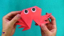 Origami: crab. How to make a paper crab. Educational videos and tutorials.
