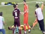 The worst stretcher-bearer of Greek football in the match AE Larissa FC vs Ergotelis F.C