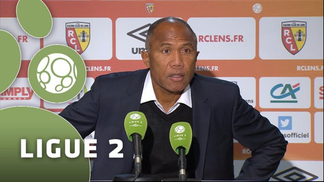 Conférence de presse RC Lens - Stade Lavallois (1-1) : Antoine KOMBOUARE (RCL) - Denis ZANKO (LAVAL) - 2015/2016