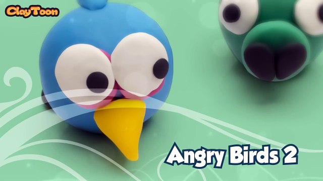 Angry birds 2 The blues, Matilda and Pig, Polymer clay tutorial. شخصيات الطيور الغاضبة