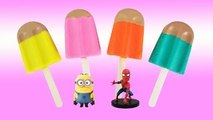 Play-Doh Ice Cream Surprise Eggs Minions Disney Frozen Spiderman Kids Toys