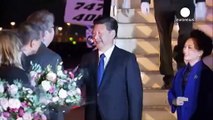 رئیس جمهوری چین و هیات همراه وارد لندن شدند