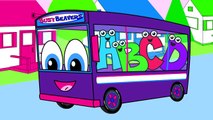 The Wheels On The Bus | Purple Bus Version | Kids Nursery Rhymes | Childrens Learning Son