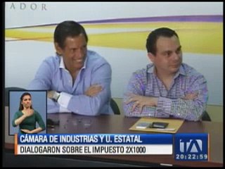 Cámara de Indistrias y U. Estatal debatieron sobre impuesto dos por mil