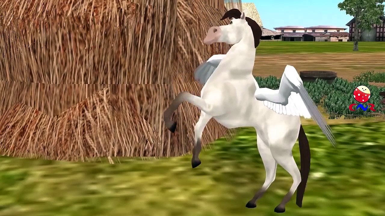 Finger Family Rhymes for Children Flying Horse Pegasus Cartoons | Finger Family Nursery Rh