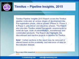 Tinnitus Pipeline drugs interrelation and uses 2015 report