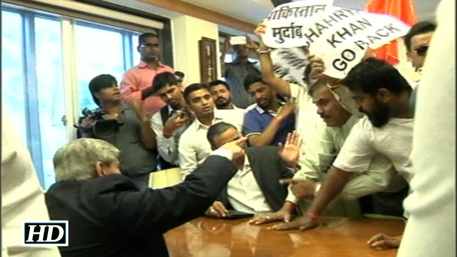 Watch Shiv Sena Protests at BCCI office Opposes IND vs PAK Series