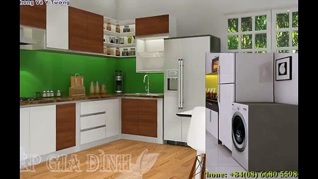 Mẫu tủ bếp gỗ MFC đẹp - Bếp Gia Đình