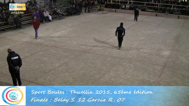 Mène 14, Finale S. Belay contre R. Garcia, Sport Boules, Thuellin 2015