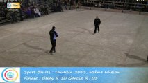 Mène 11, Finale S. Belay contre R. Garcia, Sport Boules, Thuellin 2015