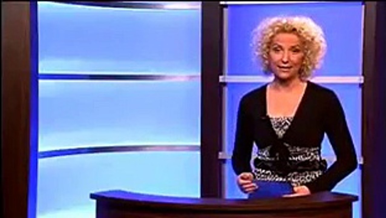 Lachflash einer Moderatorin