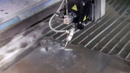 This machine cuts Metal with Water!