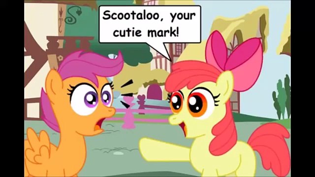 Apple Bloom and Scootaloo get their cutie marks (MLP Comic Dub)
