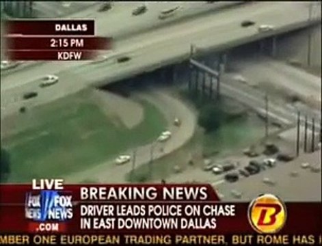 Dallas High Speed Car Chase Video - June 29 2009 - Dallas Car Chase End in Crash