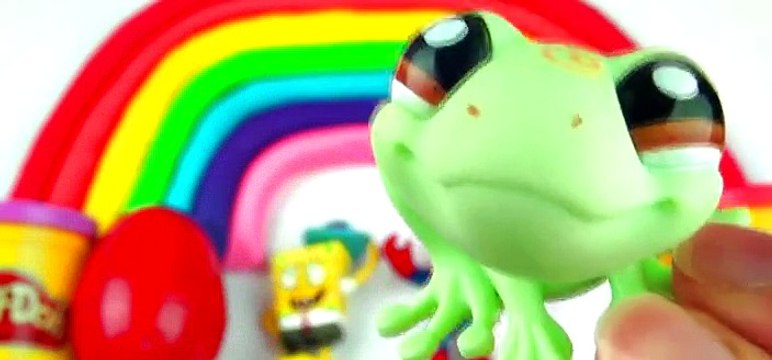 Rainbow Surprise Eggs Play-Doh Spiderman Hello Kitty Spongebob Thomas Tank Engine LPS Toys FluffyJet [Full Episode]