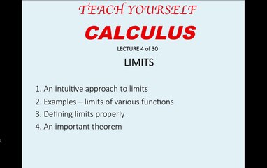 Lecture 4: Limits (Calculus - English)