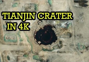 Drone Footage Shows Cleanup Operation at Tianjin Blast Site