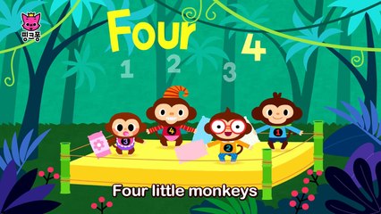 Five Little Monkeys | 다섯 마리 원숭이 | 마더구스 | 핑크퐁! 인기동요