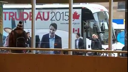 Canada's next Prime Minister spent the morning after the election in a Montreal subway station.
