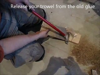 Blades and Trowel Preparation for Wood Floor Installation
