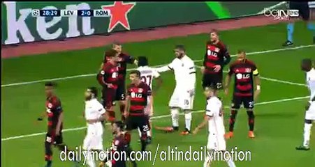 2-1 Daniele De Rossi Great Goal - Leverkusen vs AS Roma - 20.10.2015
